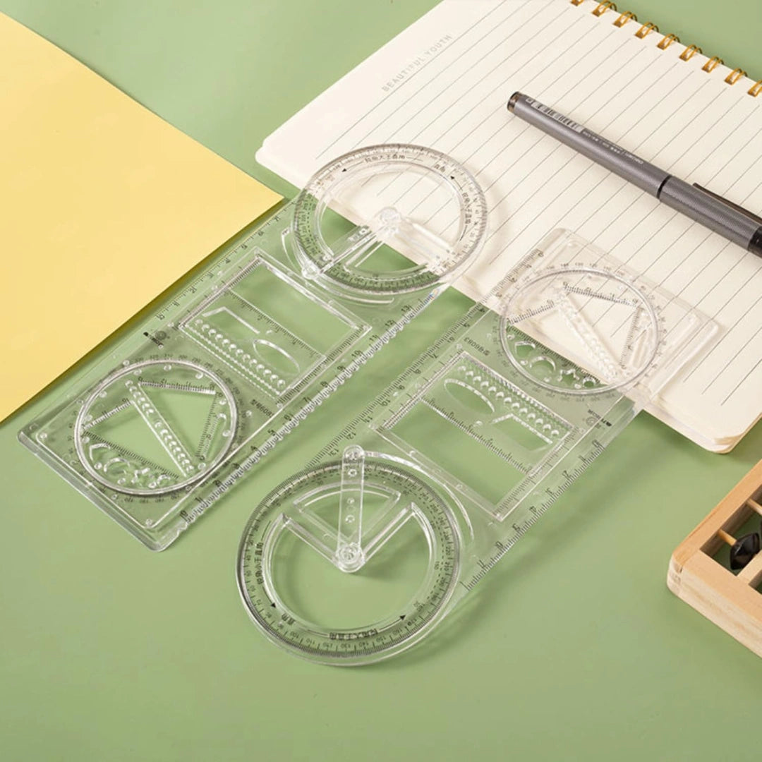 Multifunctional Geometry Ruler – Ideal for Math & Craftwork