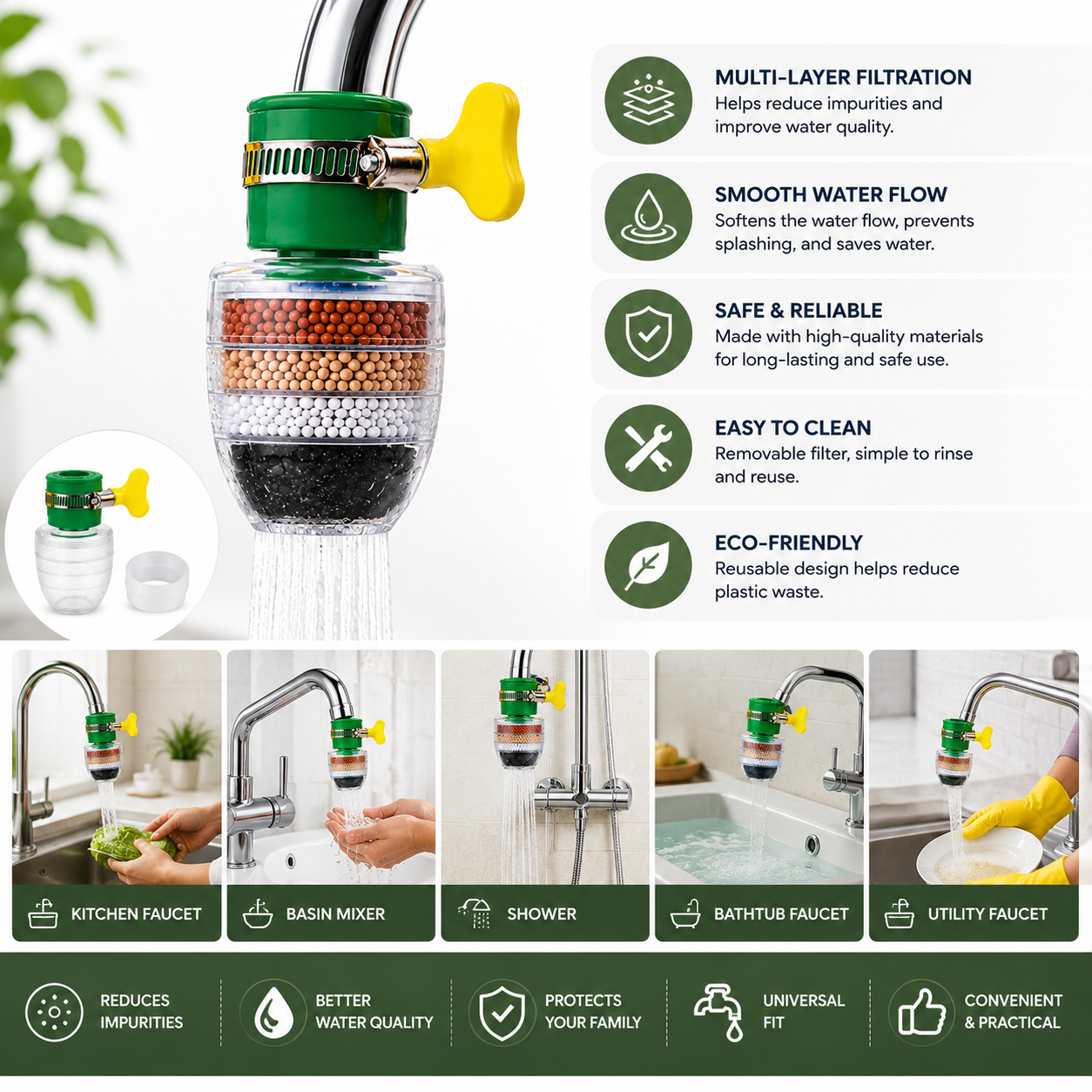 (Pack of 2) Water Filter Faucet