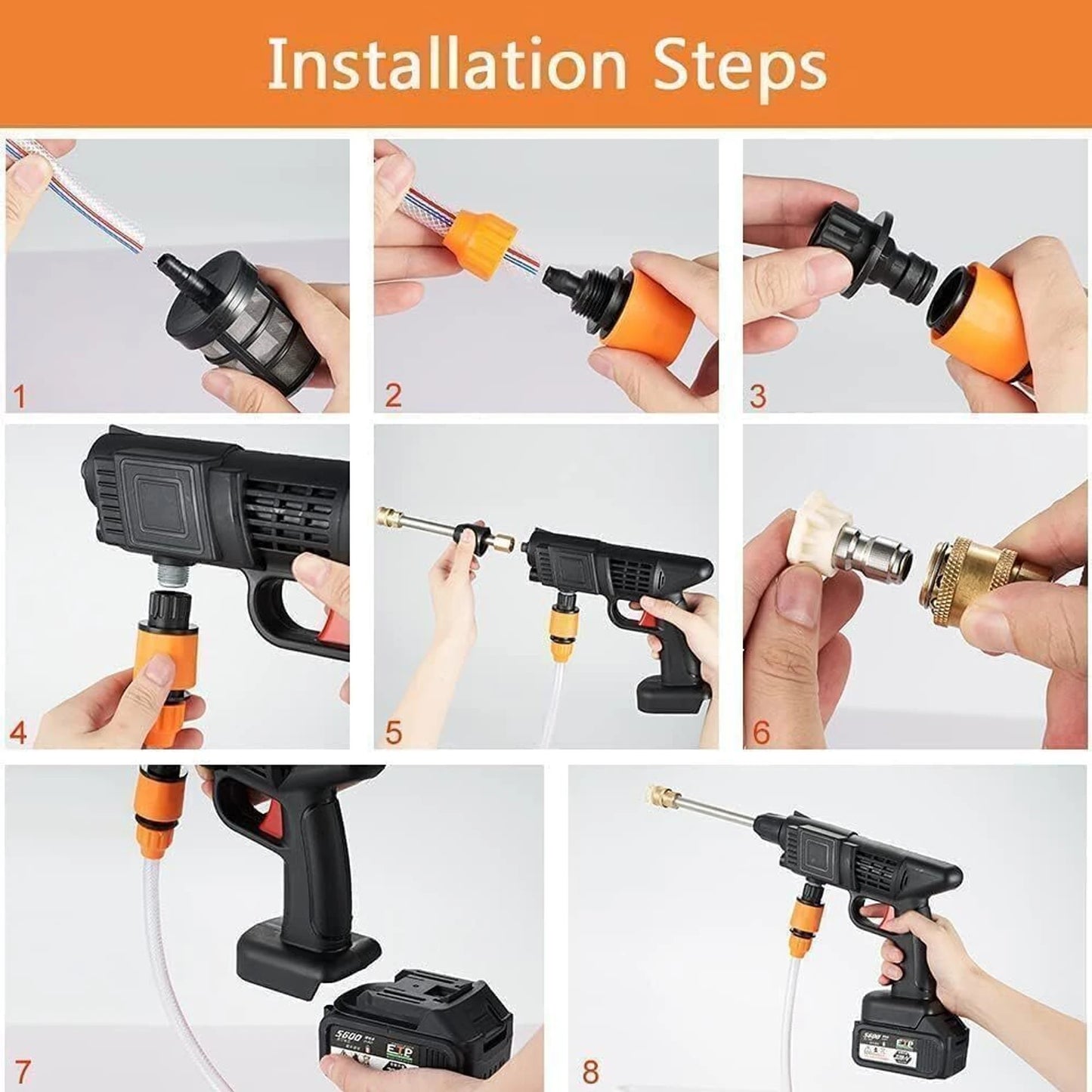 Portable high spread water Gun Kit