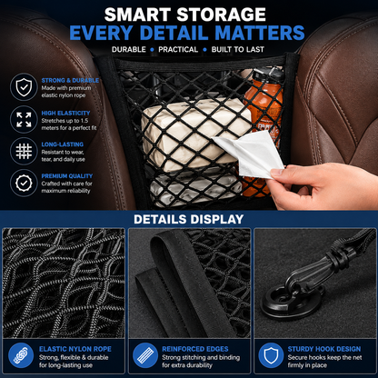 Universal 3 Layer Car Mesh Organizer