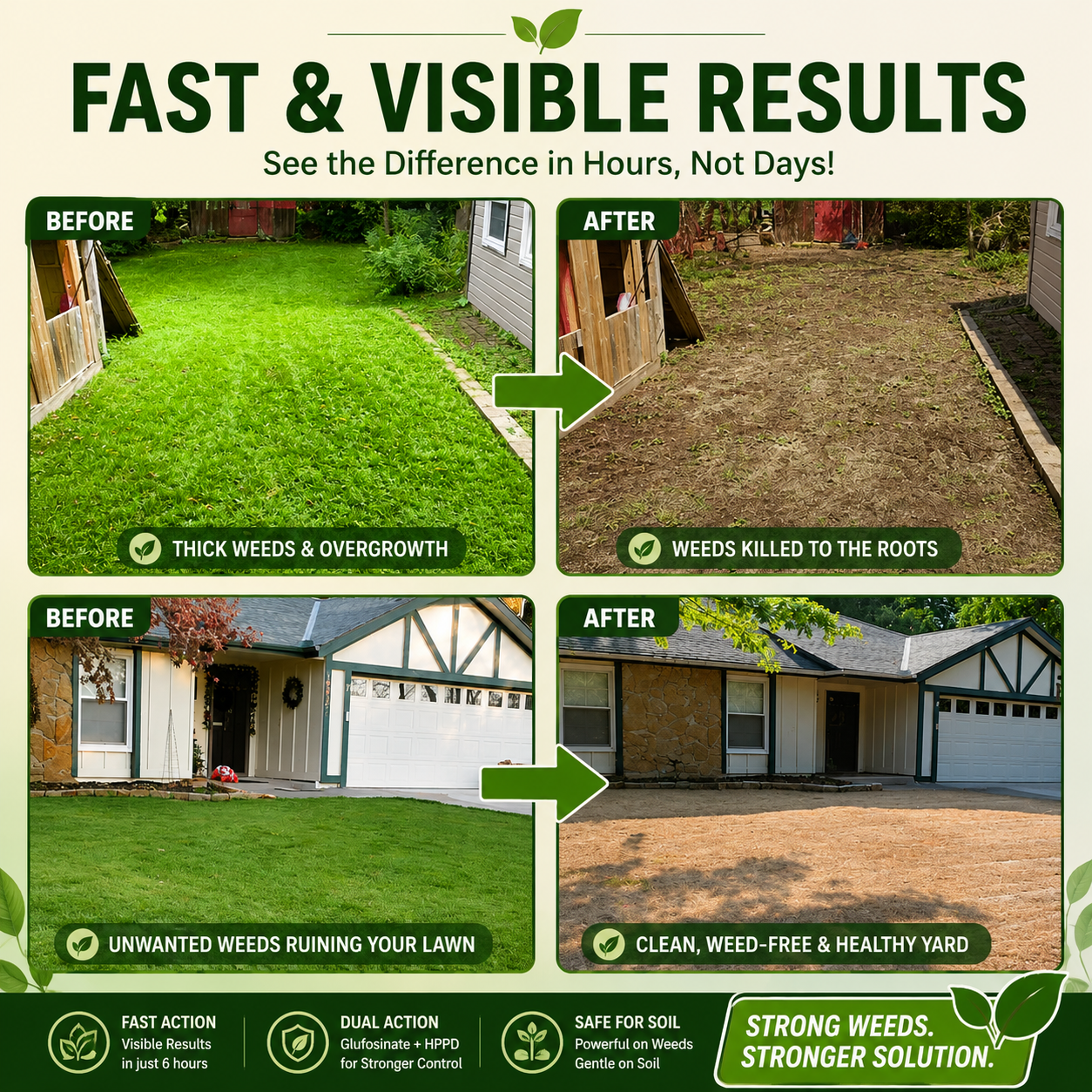 Max Power Dual Action Weed Killer (Pack of 2) | Fast Visible Results