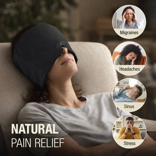 Migraine Relief Cap – Hot & Cold Therapy Headache Cap for Migraine, Sinus & Tension Relief