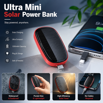 Mini Emergency Solar Power Bank (Type C)