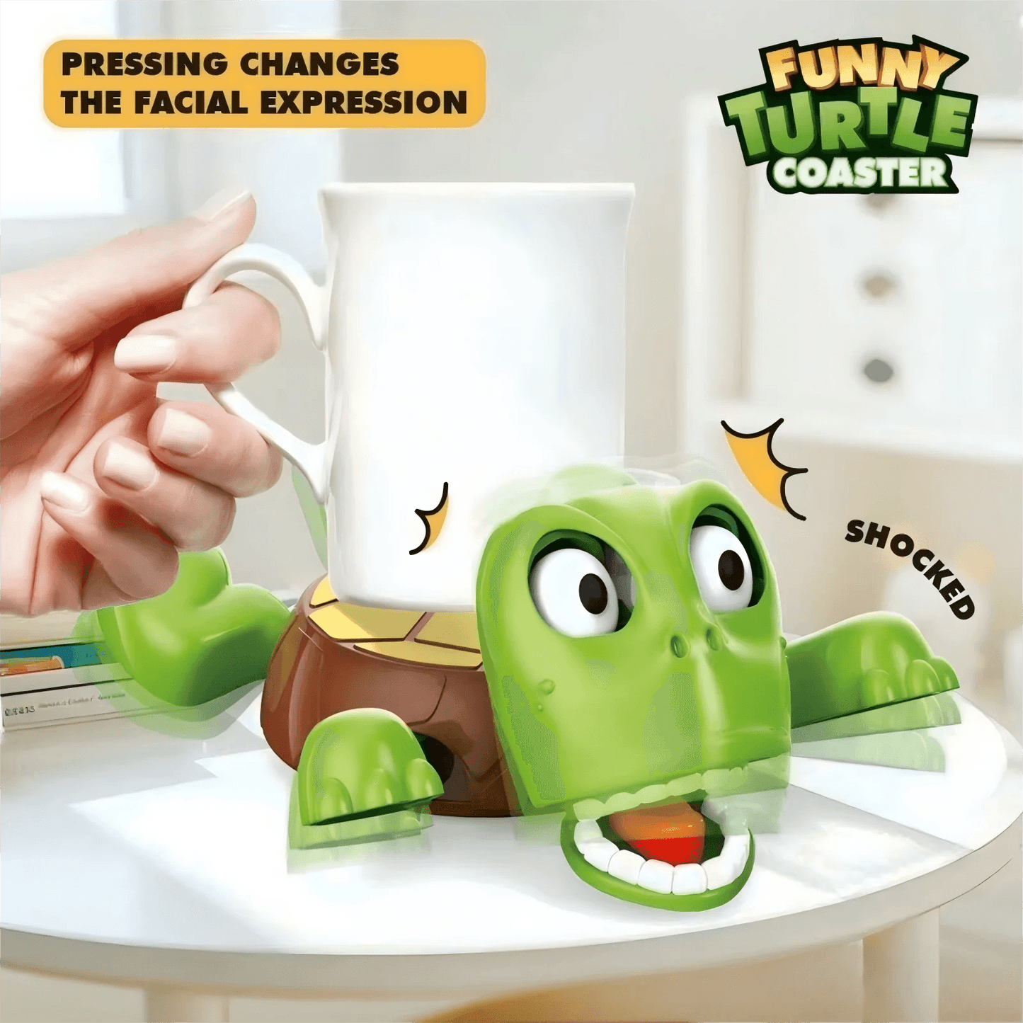 Turtle Cup Holder, Funny Expression, Turtle Drink Coaster Holder - ZenGoods