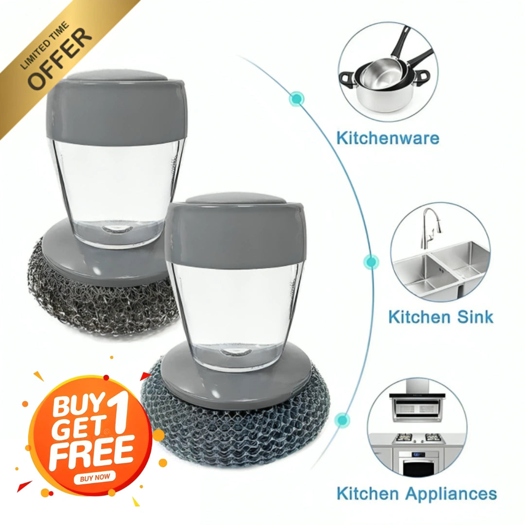 2 in 1 Liquid Soap Dispensing Cleaning Brush | 🔥BUY 1 GET 1 FREE🔥