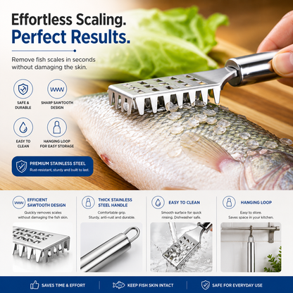 Stainless Steel Fish Scaler Pro