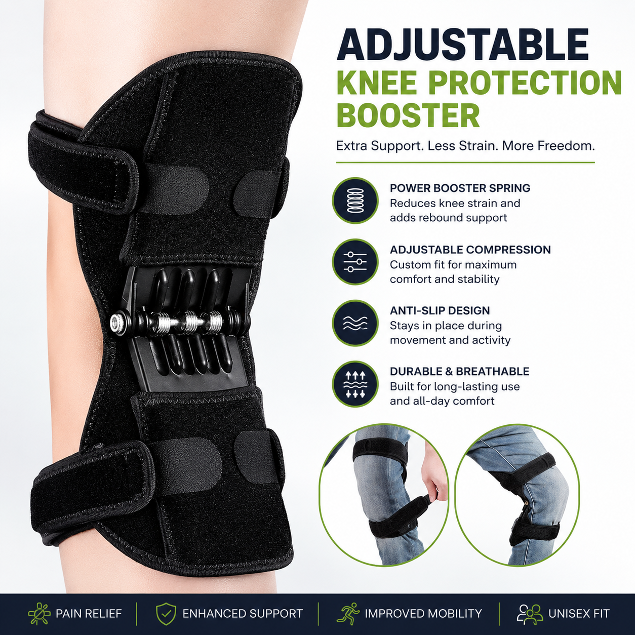 Adjustable Knee Protection Booster