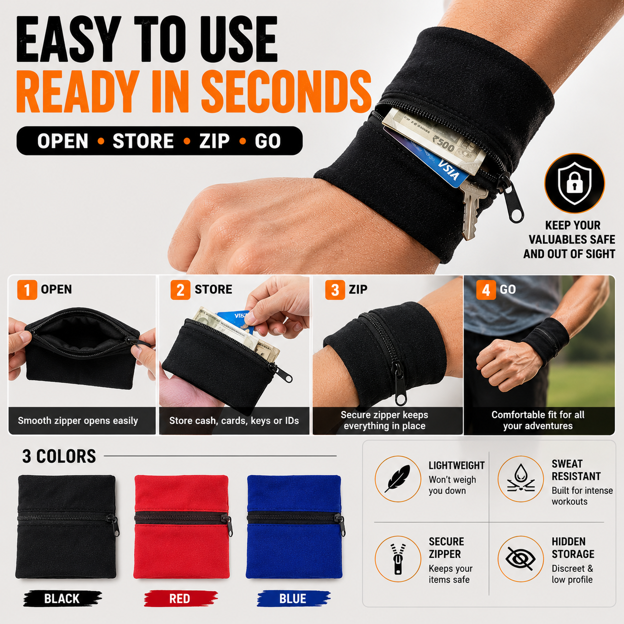 Sportswear - Wrist Pouch