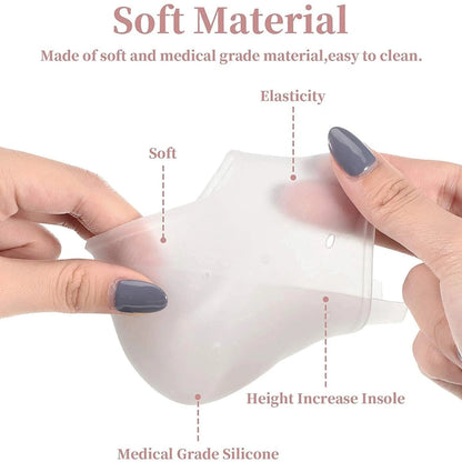 Unisex Silicone Invisible Height Increase Insoles