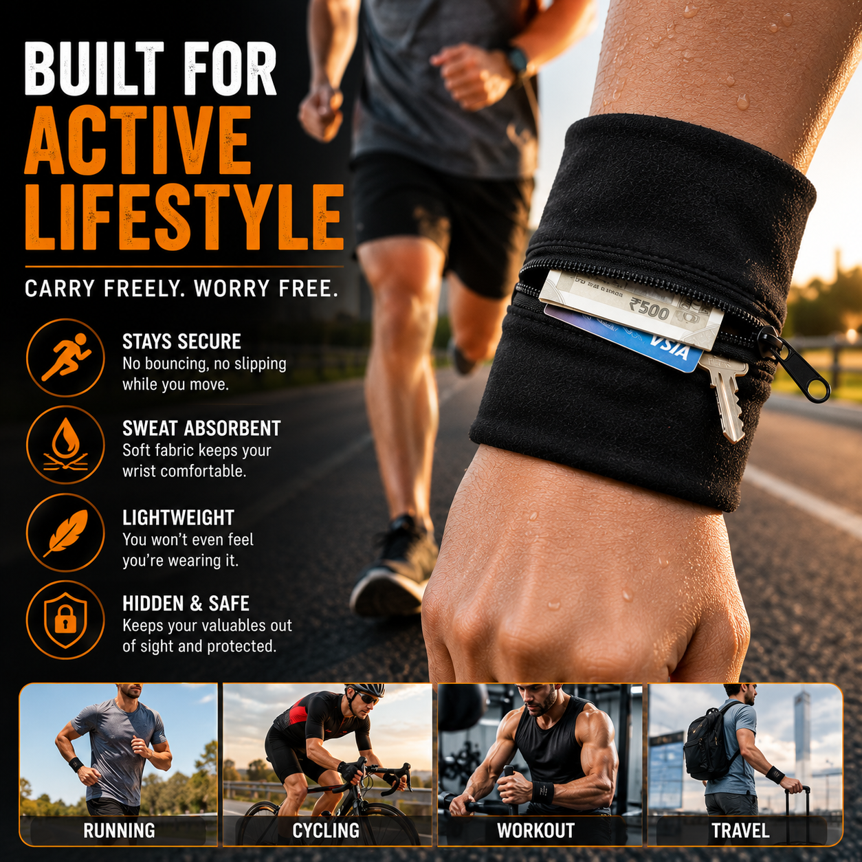 Sportswear - Wrist Pouch