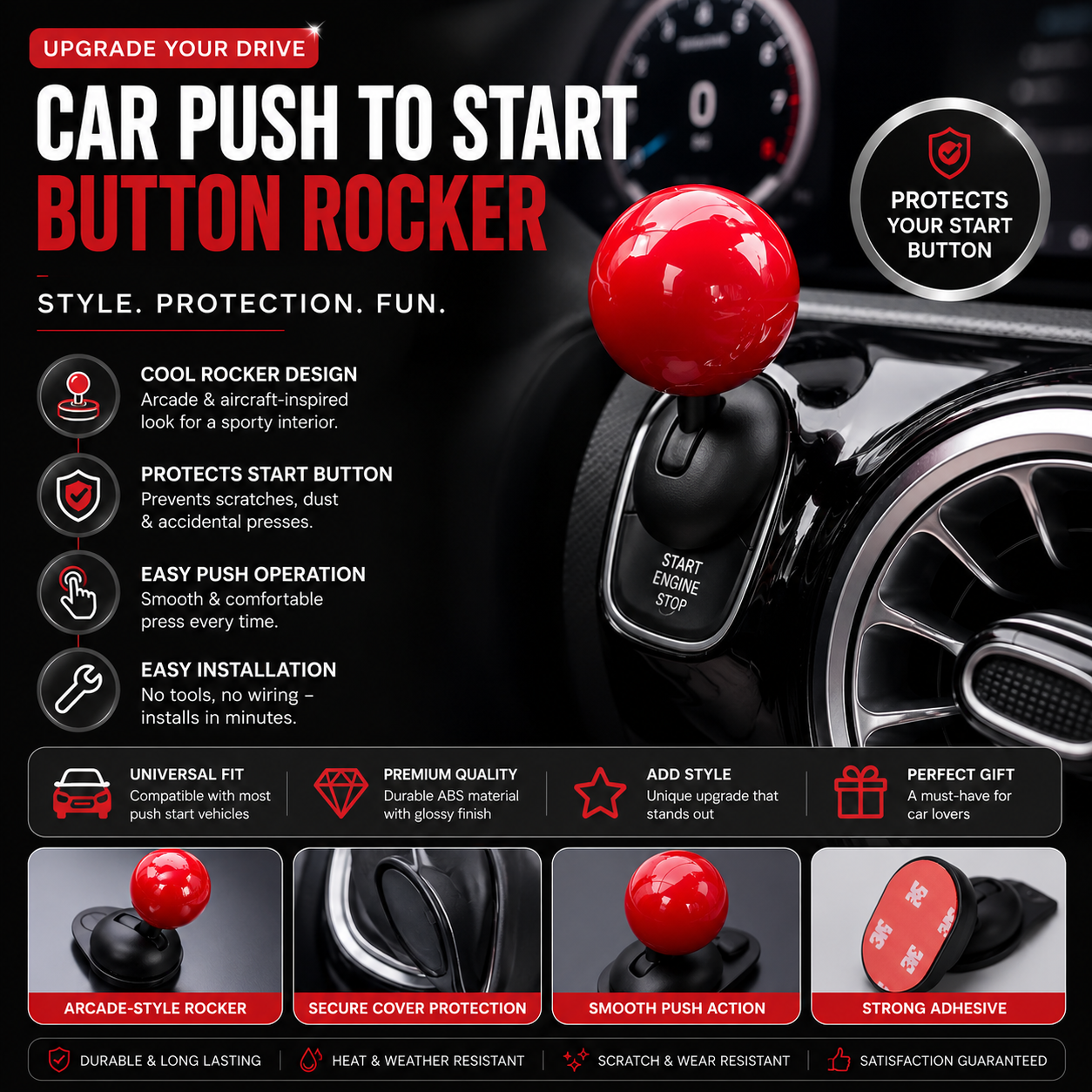 Car Push to Start Button Rocker