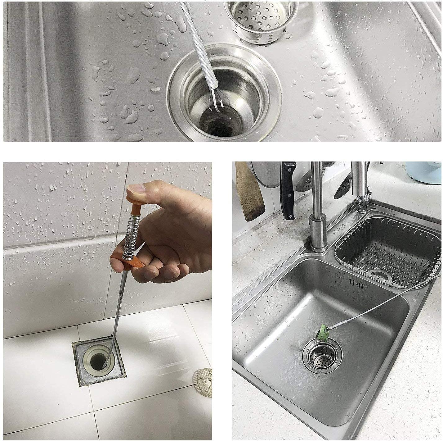 FlexiClean Sink Clean Steel Pipe- 360 Degree Movement