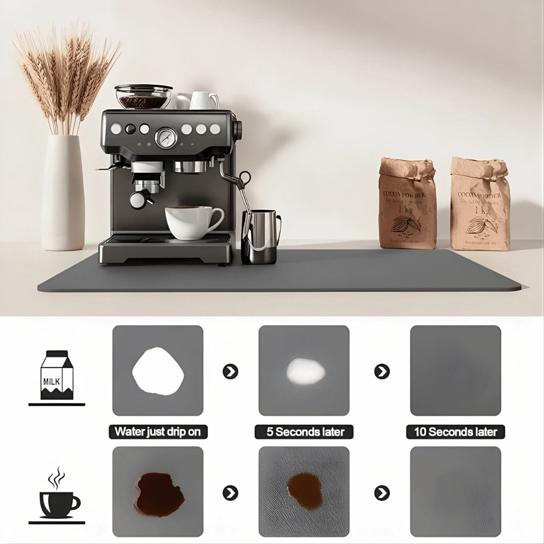 Absorbent Sink Mat | Quick-Dry, Anti-Slip Base | For Wet Counters & Dish Racks