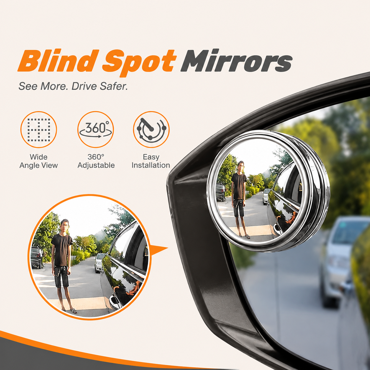 Blind Spot Mirrors - Pack of 2