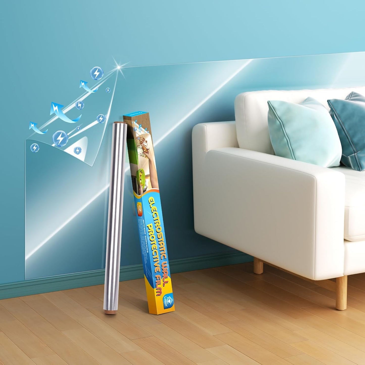 Self-Adhesive Transparent Electrostatic Wall Protection Film | Buy 1 Get 1 Free