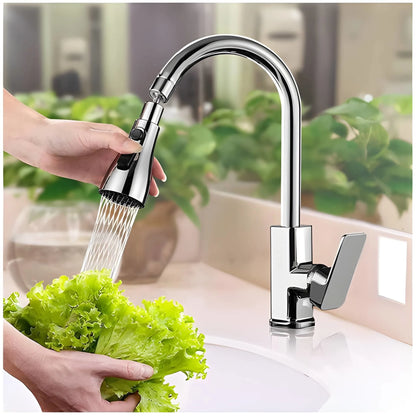 3-Function Pull Down Kitchen Faucet – 360° Rotating Sink Sprayer Tap (1 Pc)