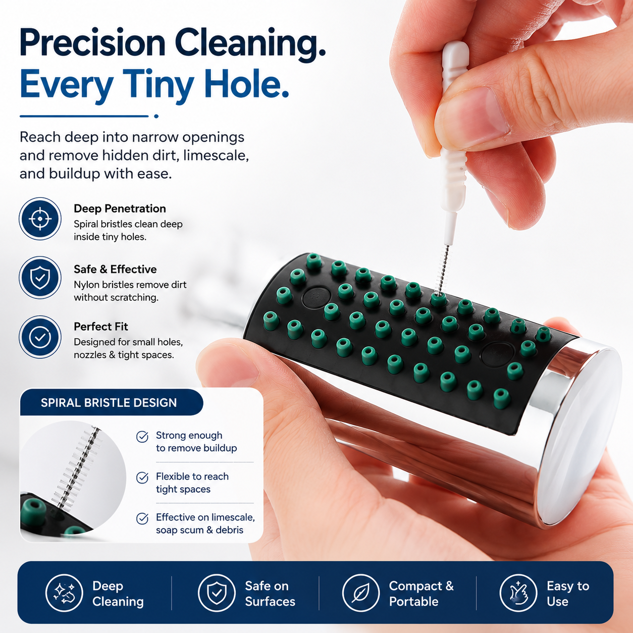 Disposable Shower Head Cleaning Brush - Pack Of 10