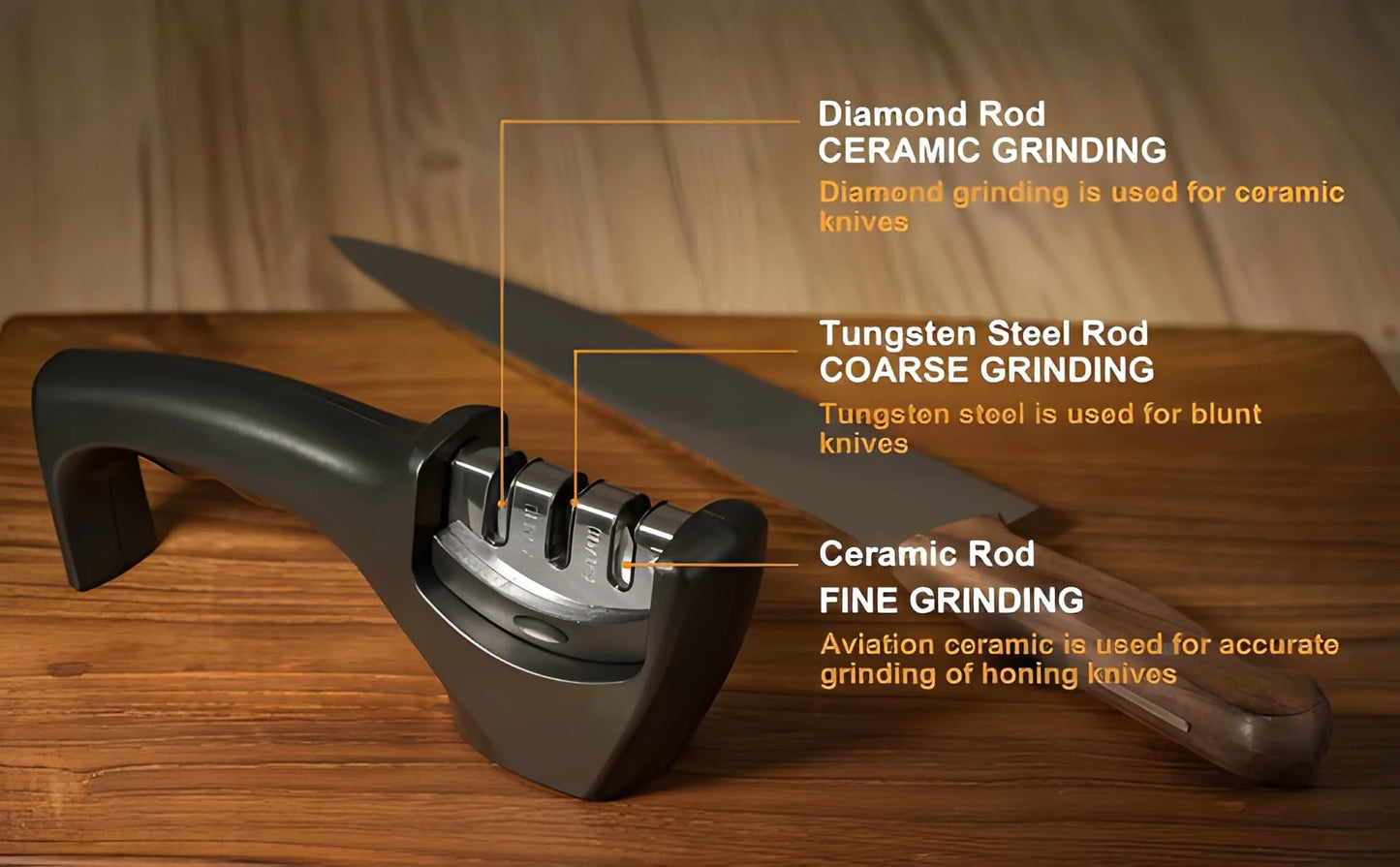 Kitchen Knife Sharpener – Handheld for Chefs & Serrated Knives