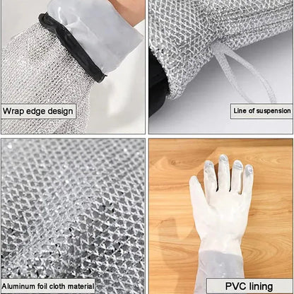 Wire Dishwashing Gloves(Pack of 2)