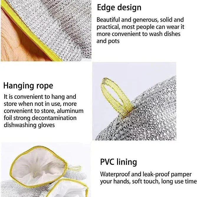 Wire Dishwashing Gloves(Pack of 2)