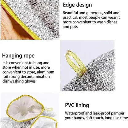Wire Dishwashing Gloves(Pack of 2)