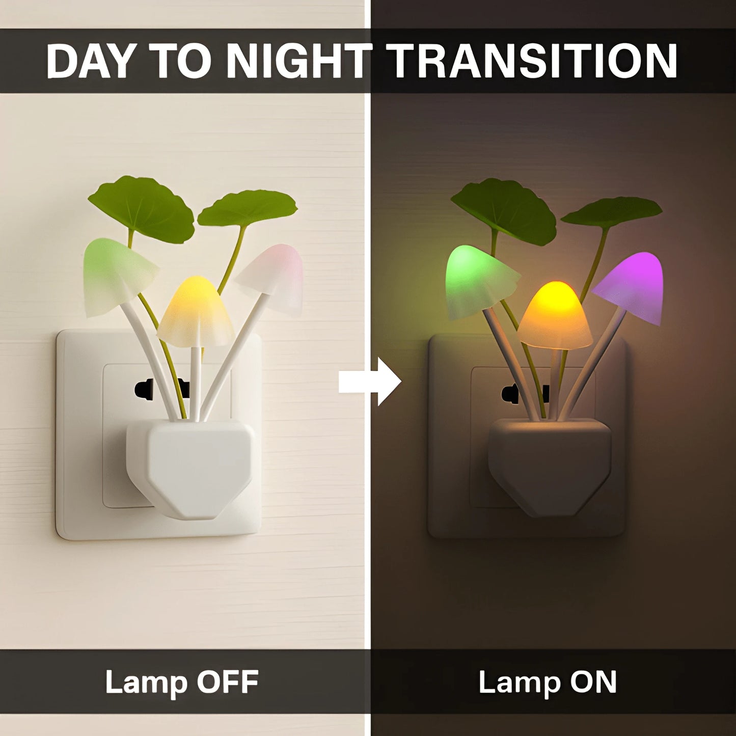 Mushroom Night Lamp – Color Changing LED Night Light for Bedroom & Kids Room