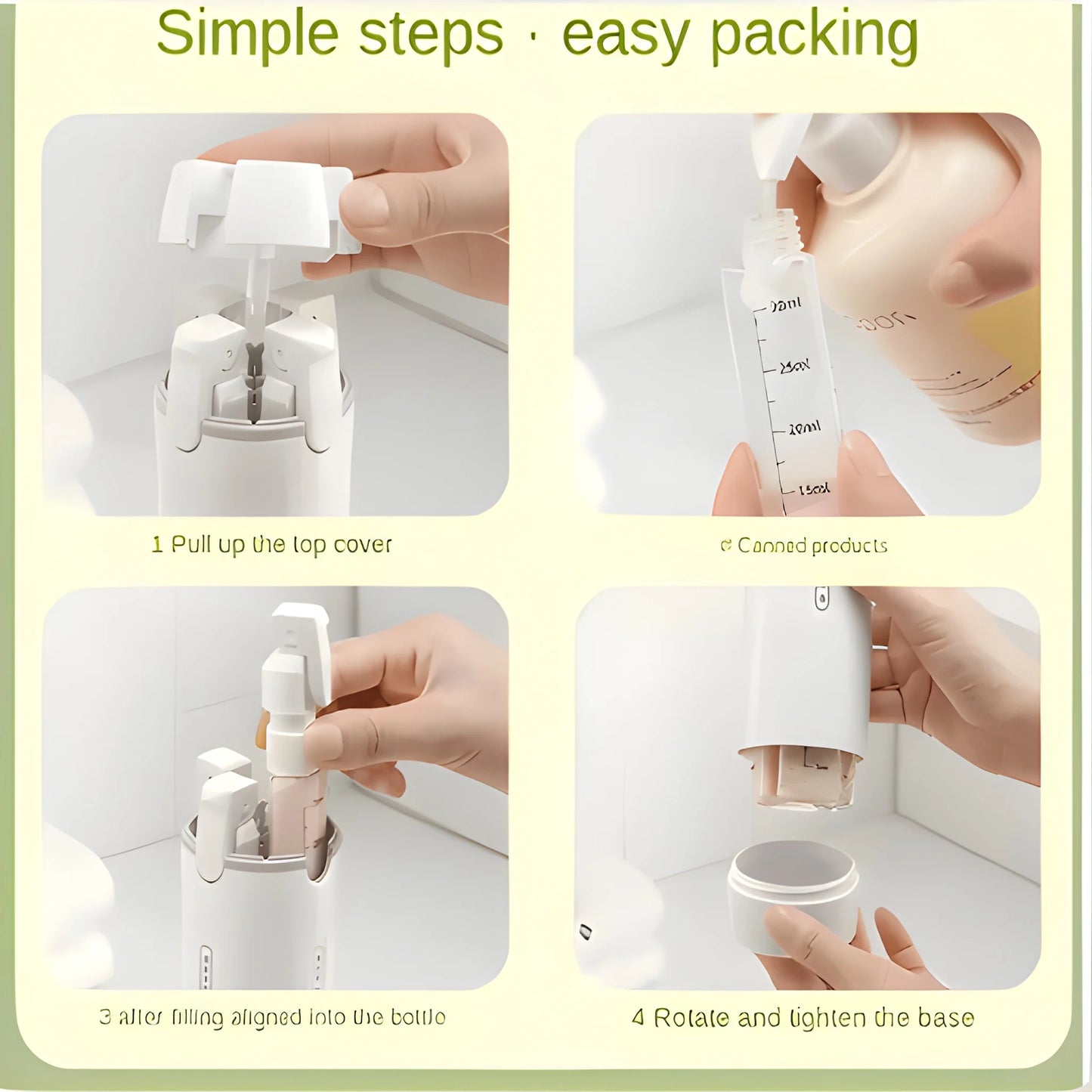 4-in-1 Toiletry Bottle Kit with Case for Travel