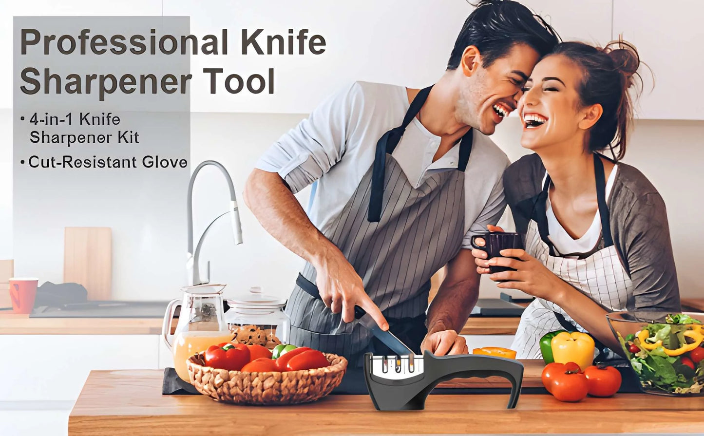 Kitchen Knife Sharpener – Handheld for Chefs & Serrated Knives