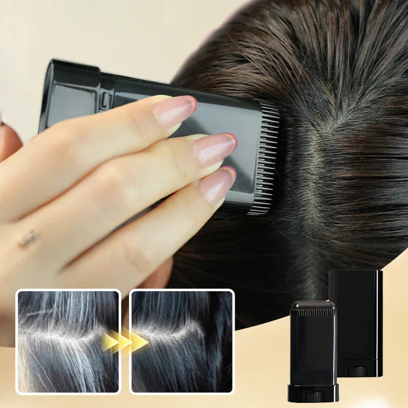 💇‍♀️✨2-in-1 Hair Coloring Pen – Built-in Comb (Black)