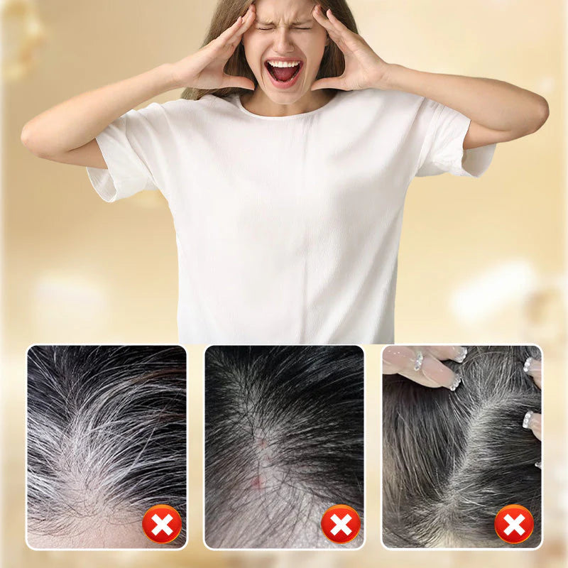 💇‍♀️✨2-in-1 Hair Coloring Pen – Built-in Comb (Black)