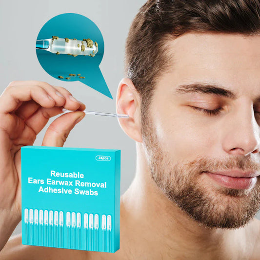 Reusable Earwax Removal Adhesive Swabs- 24pcs