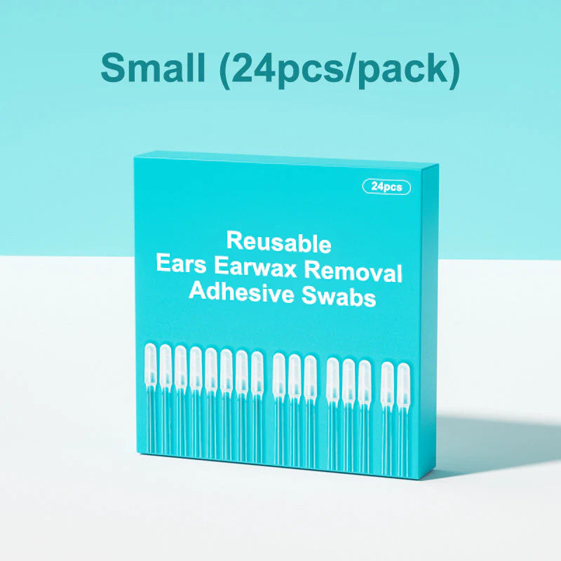 Reusable Earwax Removal Adhesive Swabs- 24pcs