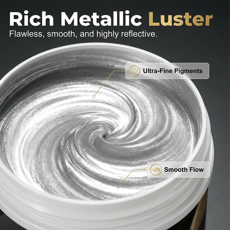 Water-Based Silver Paint for Metal & Wood - 400ml