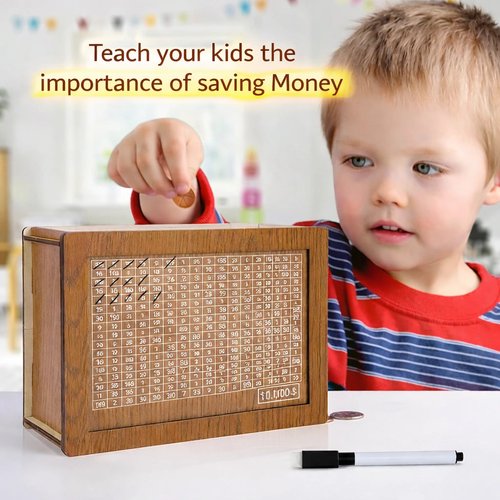 Wooden Saving Money Box