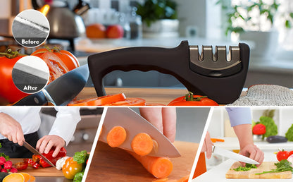 Kitchen Knife Sharpener – Handheld for Chefs & Serrated Knives