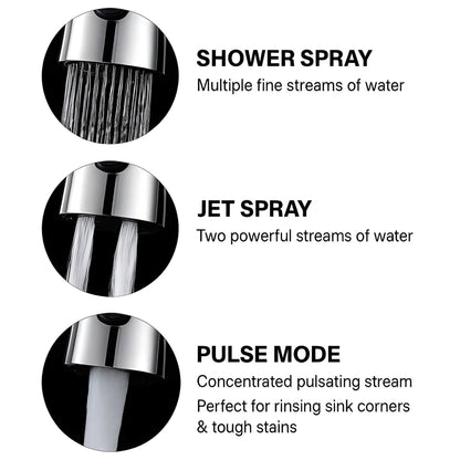 3-Function Pull Down Kitchen Faucet – 360° Rotating Sink Sprayer Tap (1 Pc)